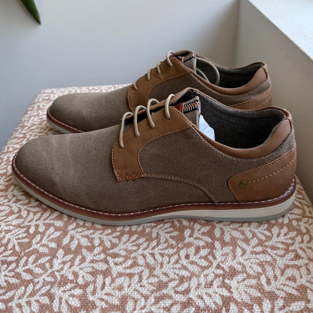 Vance Co Men's Romano Textile Casual Tan Dress Shoe